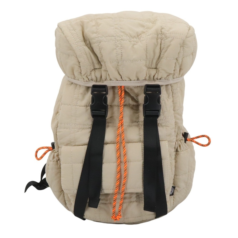 FP Movement by Free People Quilted Cream Backpack with Orange Accents